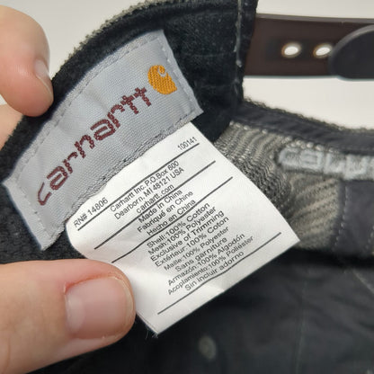 Carhartt Trucker Hat Gray One Size Mesh Back Snapback Logo Patch Workwear Canvas