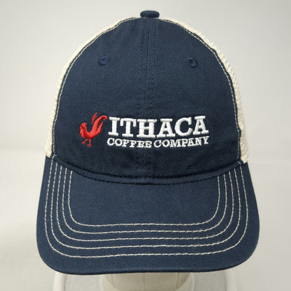 District Ithaca Coffee Company Rooster Blue One Size Trucker Hat Mesh Snapback