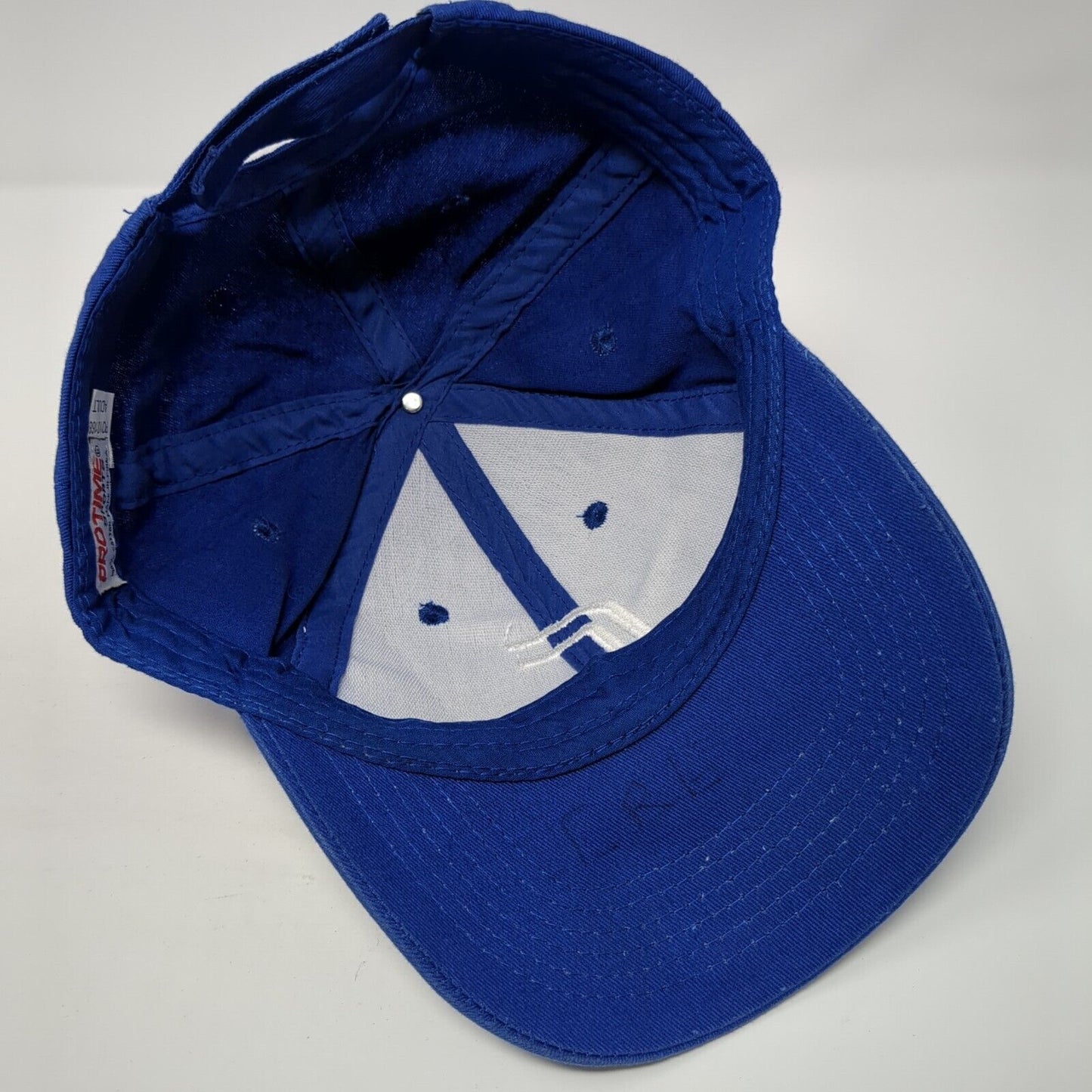 Protime Sports Strapback Hat Blue One Size Adjustable Embroidered Logo