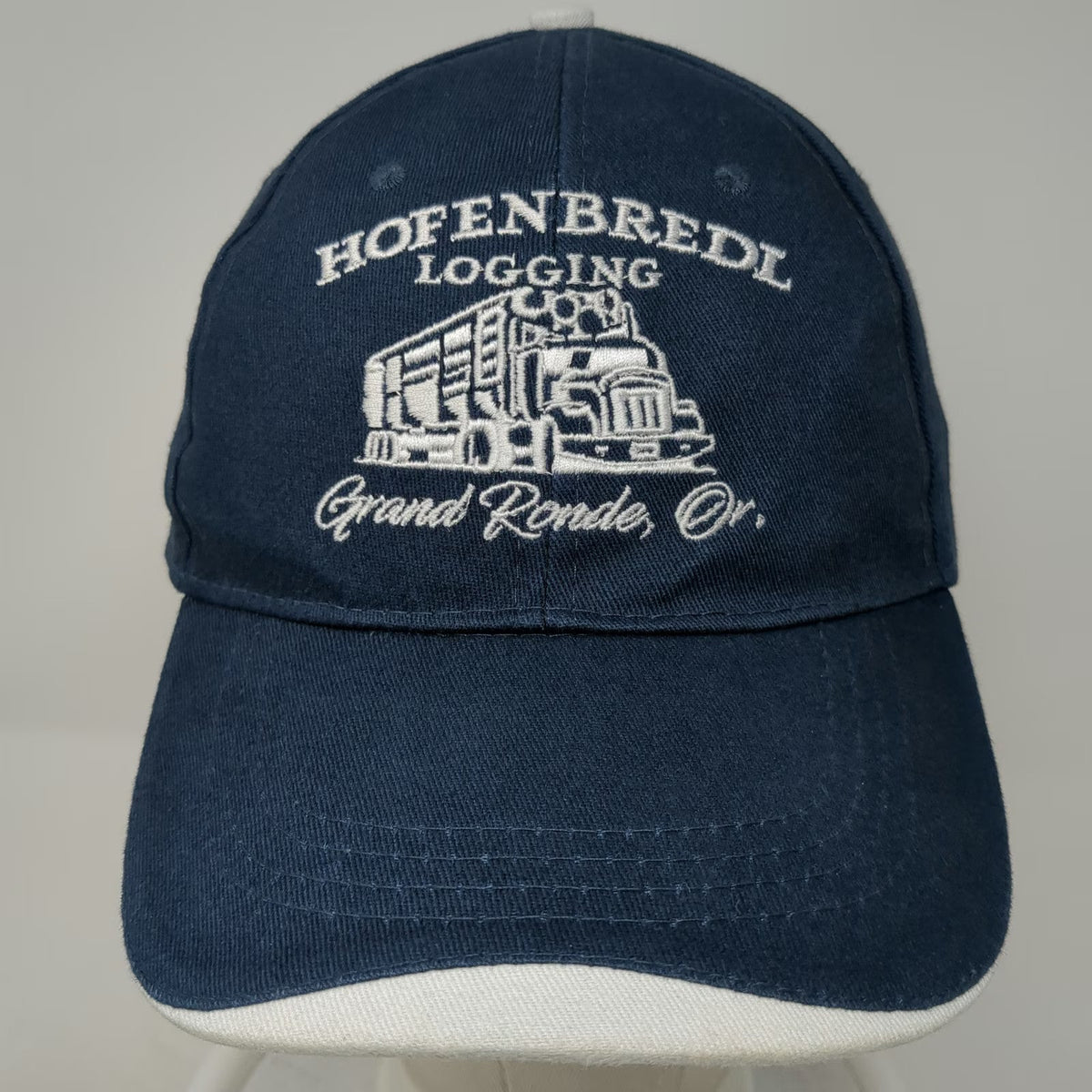 Hit Wear Baseball Cap Blue OSFM Hofenbredl Logging Truck Oregon Strapback Hat