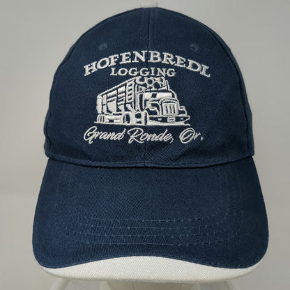 Hit Wear Baseball Cap Blue OSFM Hofenbredl Logging Truck Oregon Strapback Hat