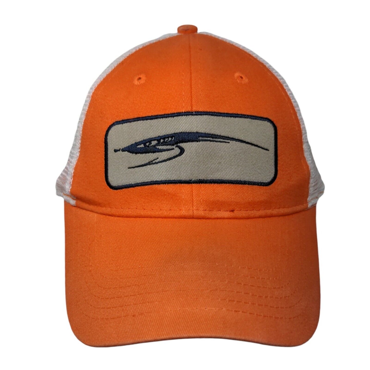 Spanish Fly Snapback Mesh Back Trucker Hat Orange One Size Colorblock Fishing
