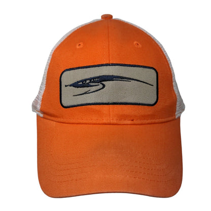 Spanish Fly Snapback Mesh Back Trucker Hat Orange One Size Colorblock Fishing