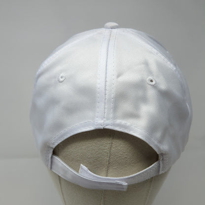 Born To Sparkle Strapback Hat White One Size Adjustable Glitter Embroidered