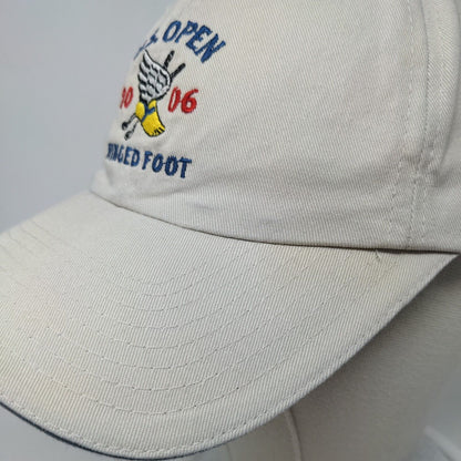 US Open 2006 Winged Foot USGA Member Slideback Hat Tan OS Adjustable Embroidered