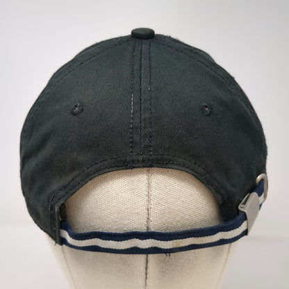 Le Tigre Baseball Cap Black One Size Tiger Logo Striped Slideback Cotton Hat