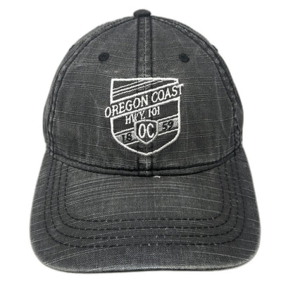Joan E Gifts Baseball Cap Gray OSFM Oregon Coast HWY 101 Shield Embroidered Hat