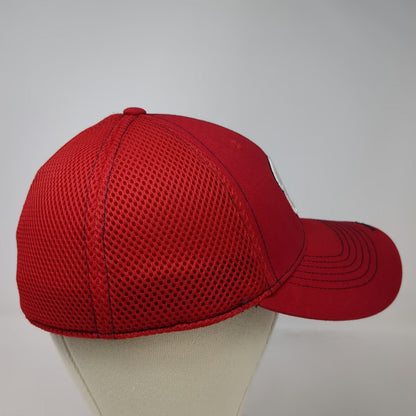 New Era Washington Nationals MLB Baseball Cap Red White Blue M 39THIRTY Mesh Hat