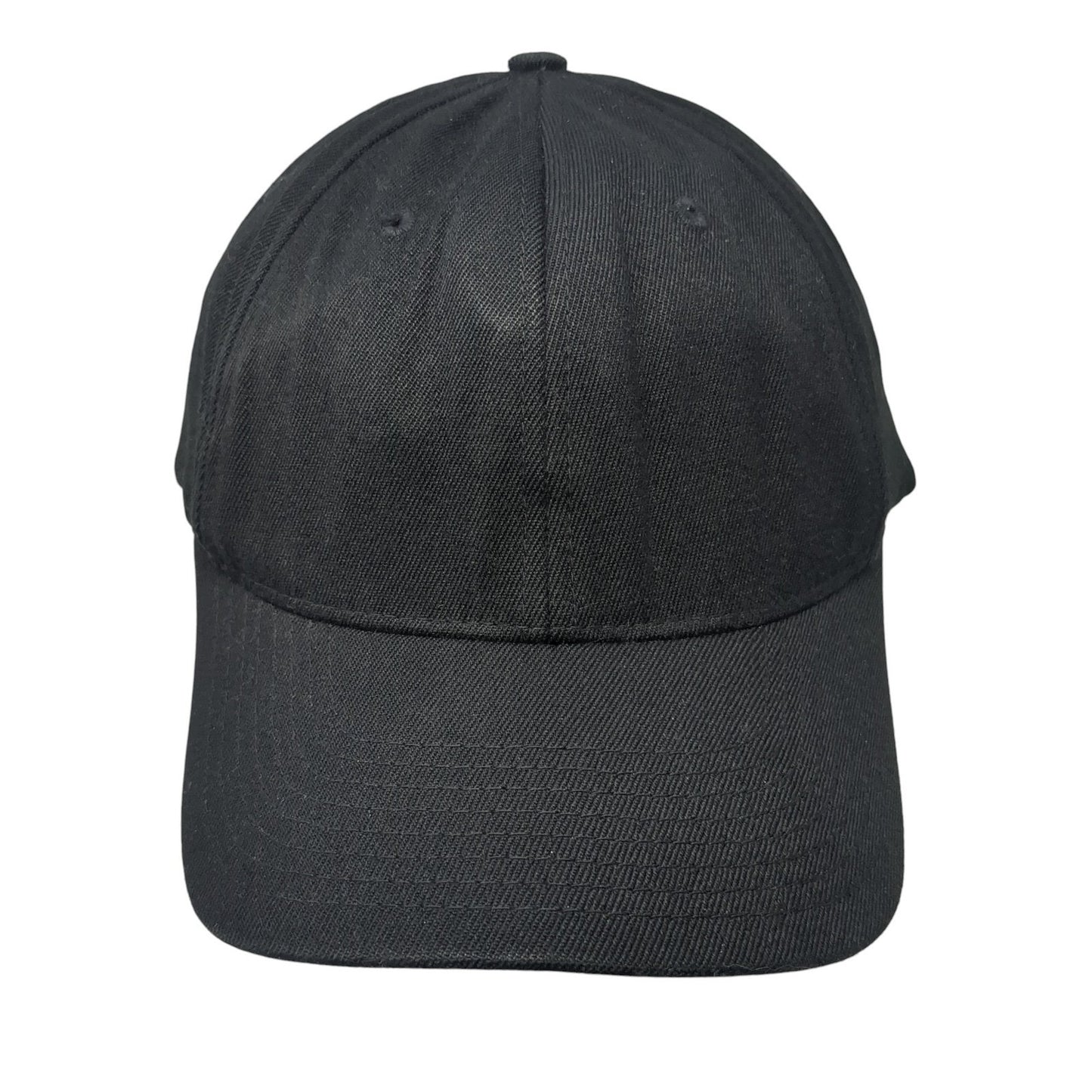 Richardson Fitted Baseball Cap Black One Size Lightweight 6 Panel Blank