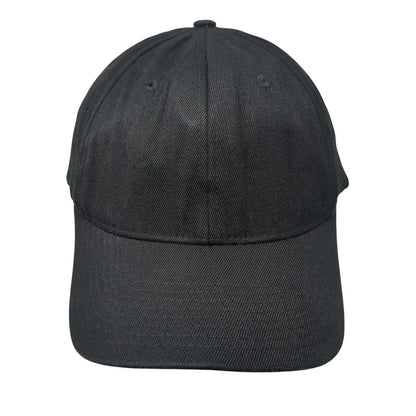 Richardson Fitted Baseball Cap Black One Size Lightweight 6 Panel Blank