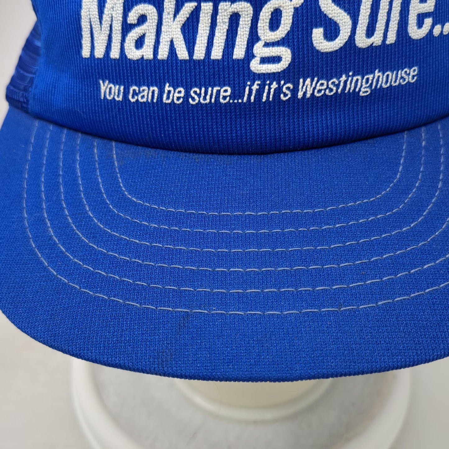 Westinghouse We're Making Sure Blue Vintage Trucker Hat Snapback Mesh Foam Logo