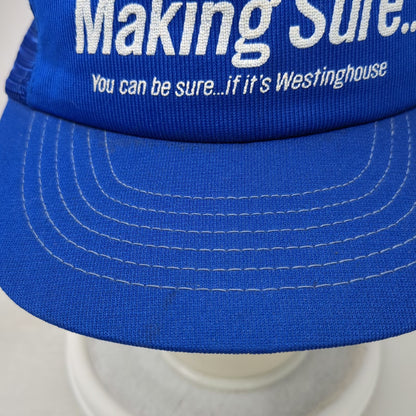 Westinghouse We're Making Sure Blue Vintage Trucker Hat Snapback Mesh Foam Logo