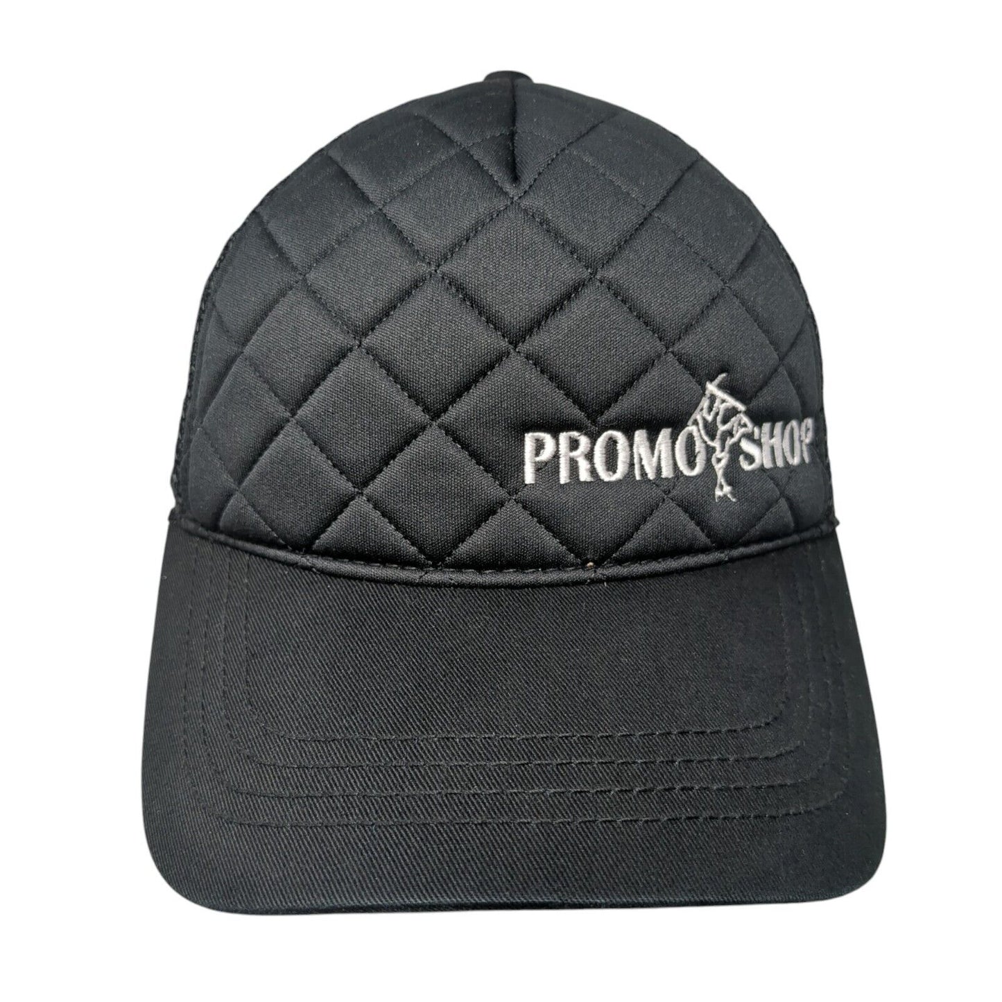 Promo Shop Snapback Trucker Hat Black One Size Mesh Back Quilted HG
