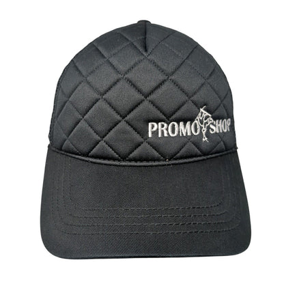Promo Shop Snapback Trucker Hat Black One Size Mesh Back Quilted HG
