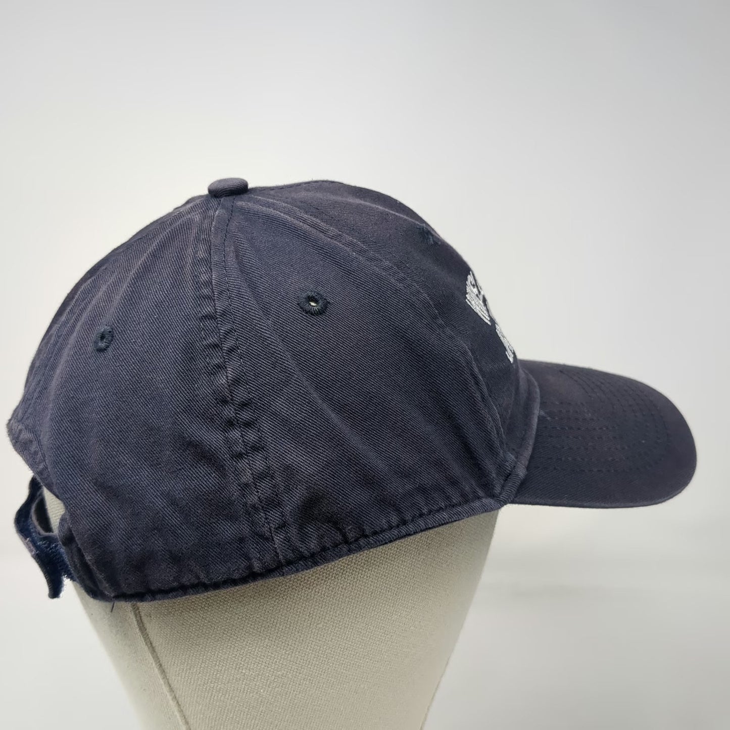 UltraClub Baseball Cap Blue White One Size Strapback Police Academy Hat Cotton
