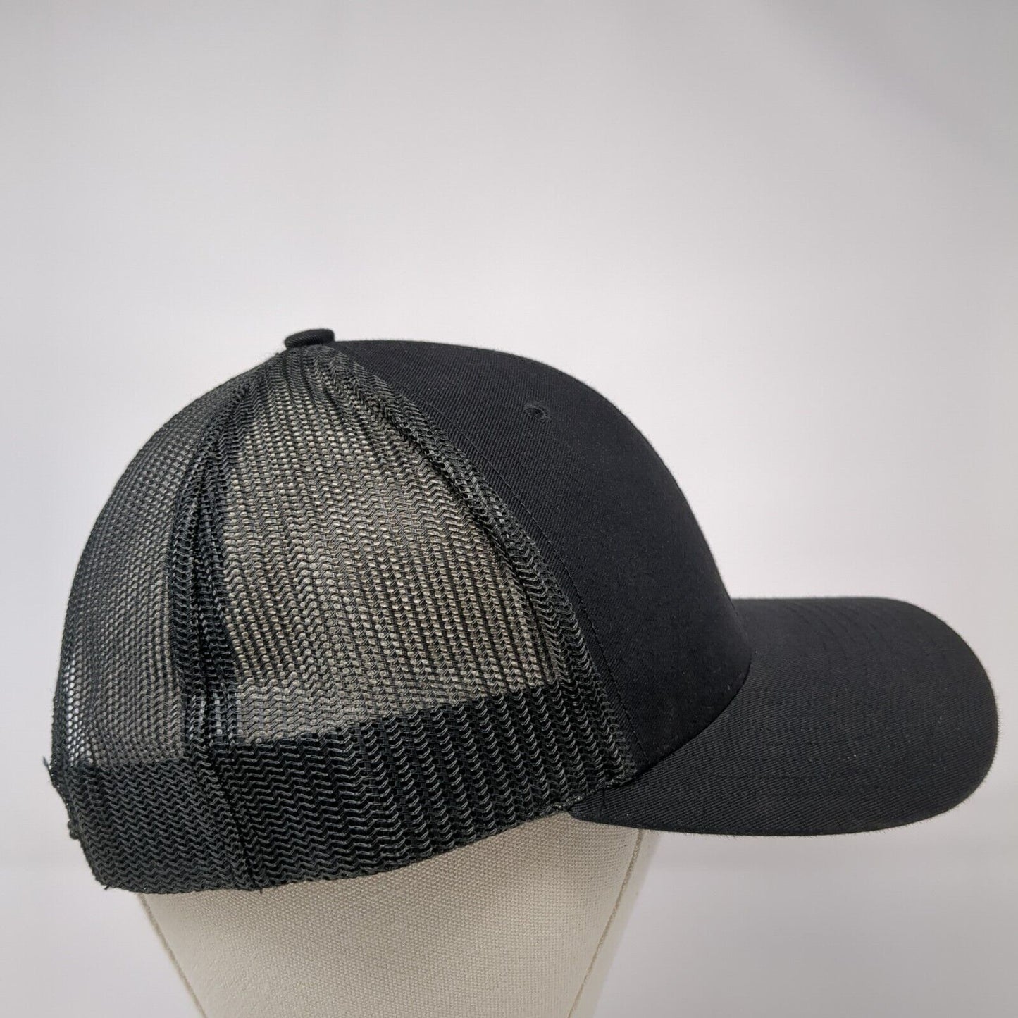 SRF Snapback Trucker Hat Black OS Adjustable Embroidered Mesh Back Richardson