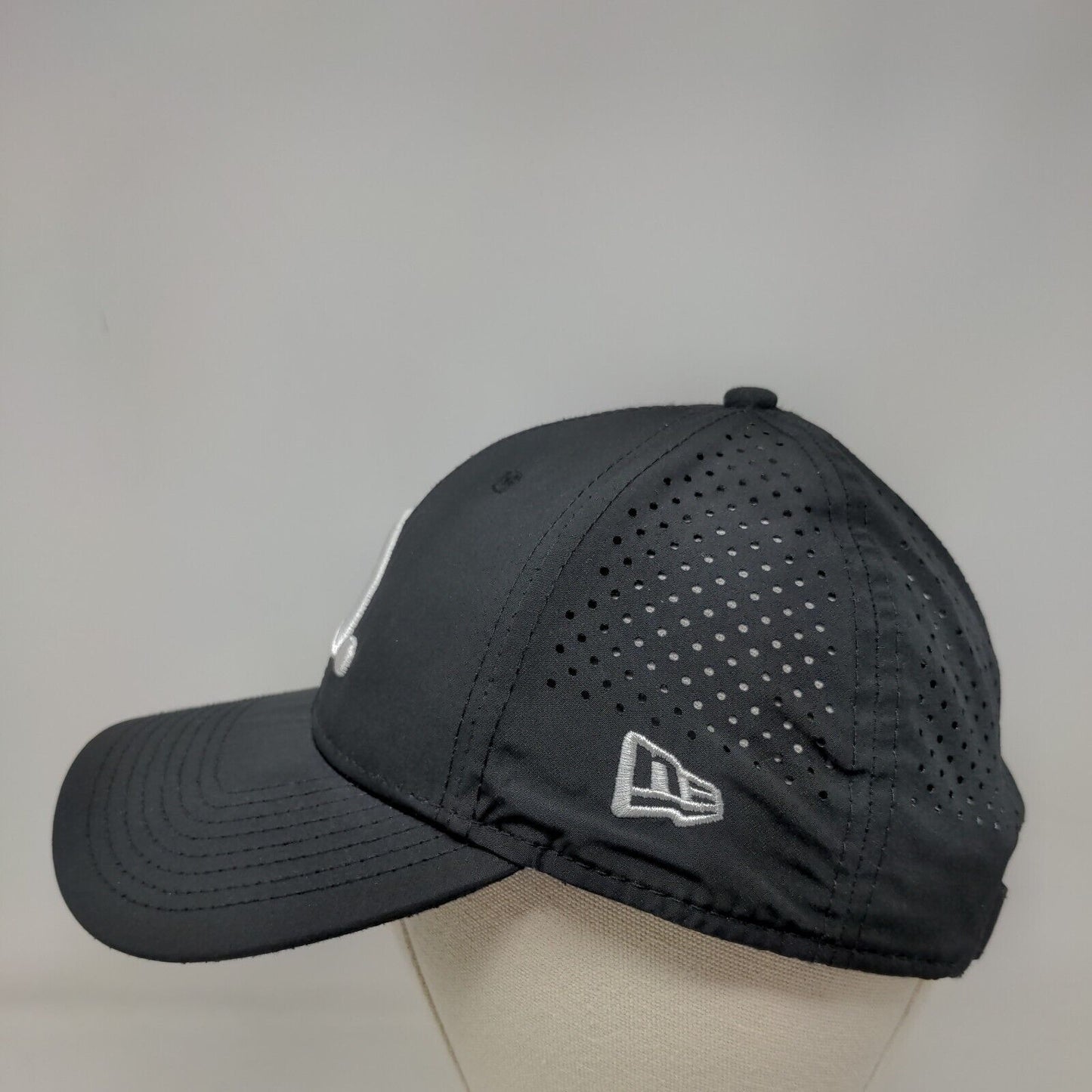 Vivint Strapback Hat Black OSFM Embroidered Laser Cut New Era 9Forty