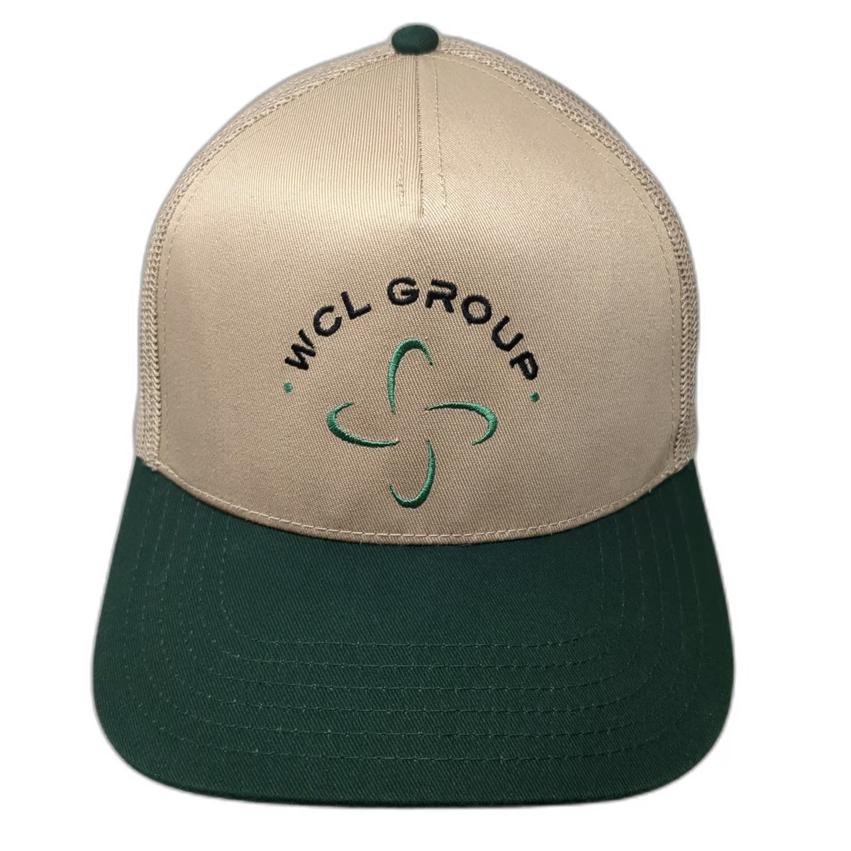 OTTO Trucker Hat Beige Green One Size Snapback Mesh WCL Group Propeller Logo