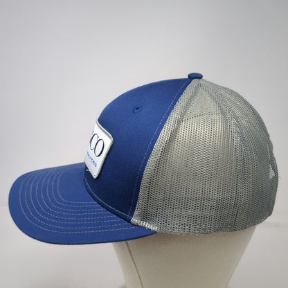 Hit Blue Trucker Hat One Size Snapback Masco Support Services Mesh Patch Logo