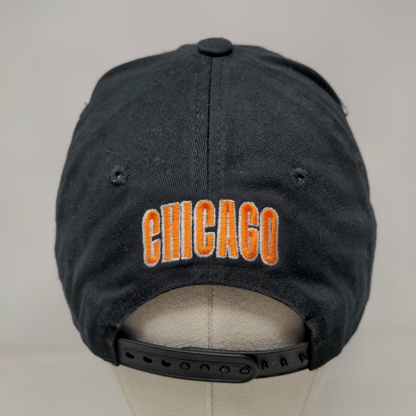 Chicago Snapback Hat Black OSFA Adjustable Embroidered 6 Panel Top Level