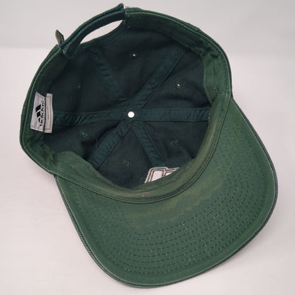 Adidas Strapback Baseball Cap Green One Size Adjustable Embroidered 6 Panel