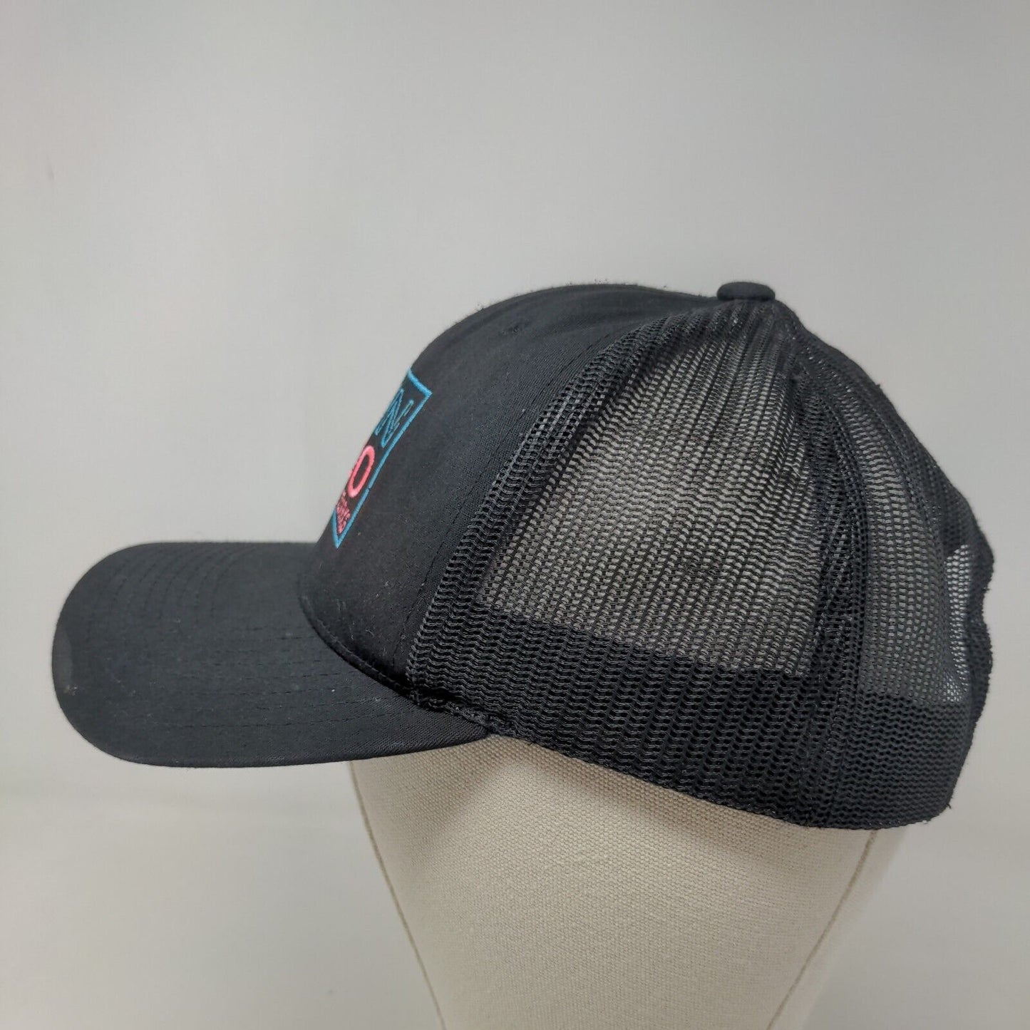 Yupoong Men's Snapback Mesh Back Hat Black Neon Taco Lake of the Ozarks Logo