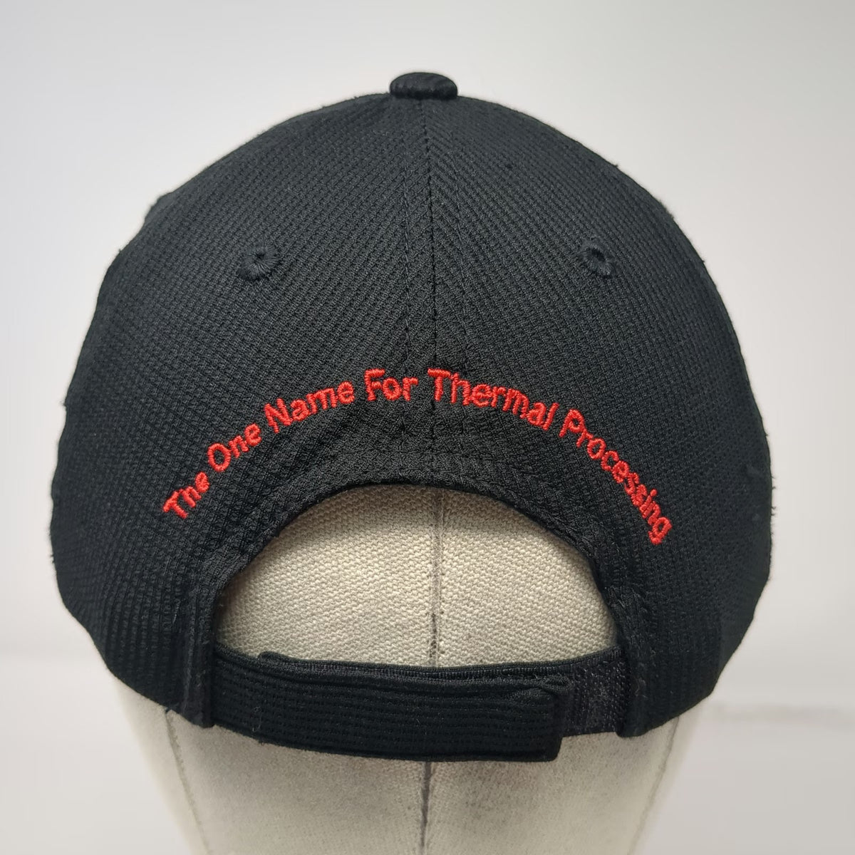 Port Authority Kokusai Black Baseball Cap One Size Strapback Thermal Logo Hat