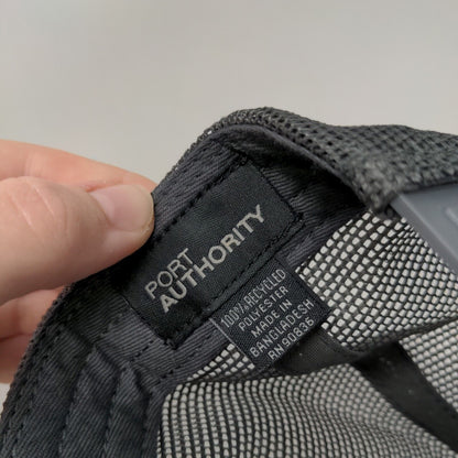 Riding Naked? Foremost Snapback Trucker Hat Gray OS Mesh Back Port Authority