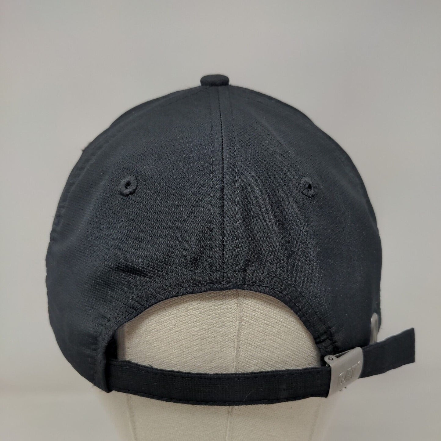 Caterpillar Slideback Hat Black One Size Adjustable Vented Holes Polyester