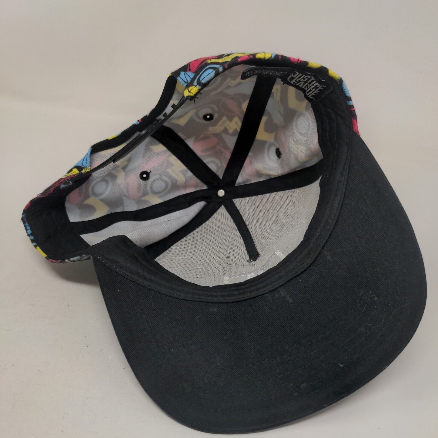 JL Snapback Hat Multicolor One Size Adjustable Embroidered Justice League