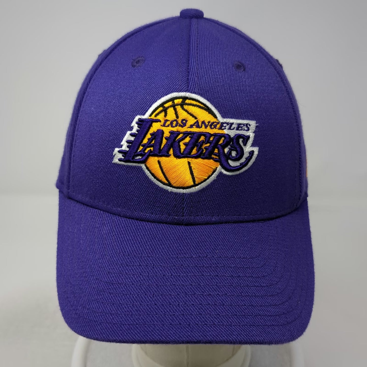 Los Angeles Lakers NBA Adidas Cap Purple M Embroidered Logo Stretch Fit Hat