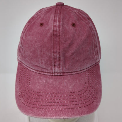 Unbranded Slideback Hat Red One Size Adjustable Vented Holes 6 Panel Blank