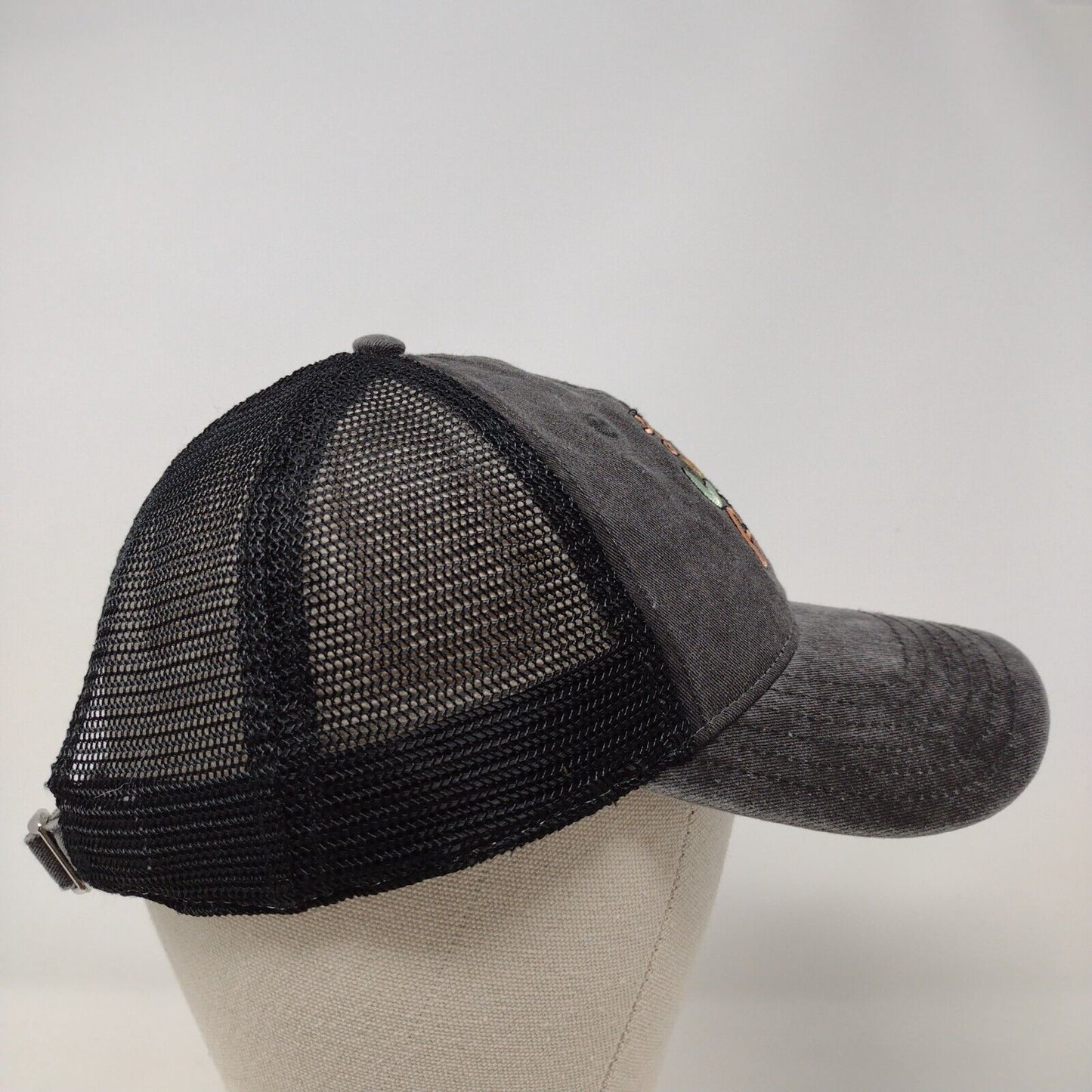 Let Love Grow Slideback Mesh Back Trucker Hat Gray OSFA Mighty Fine