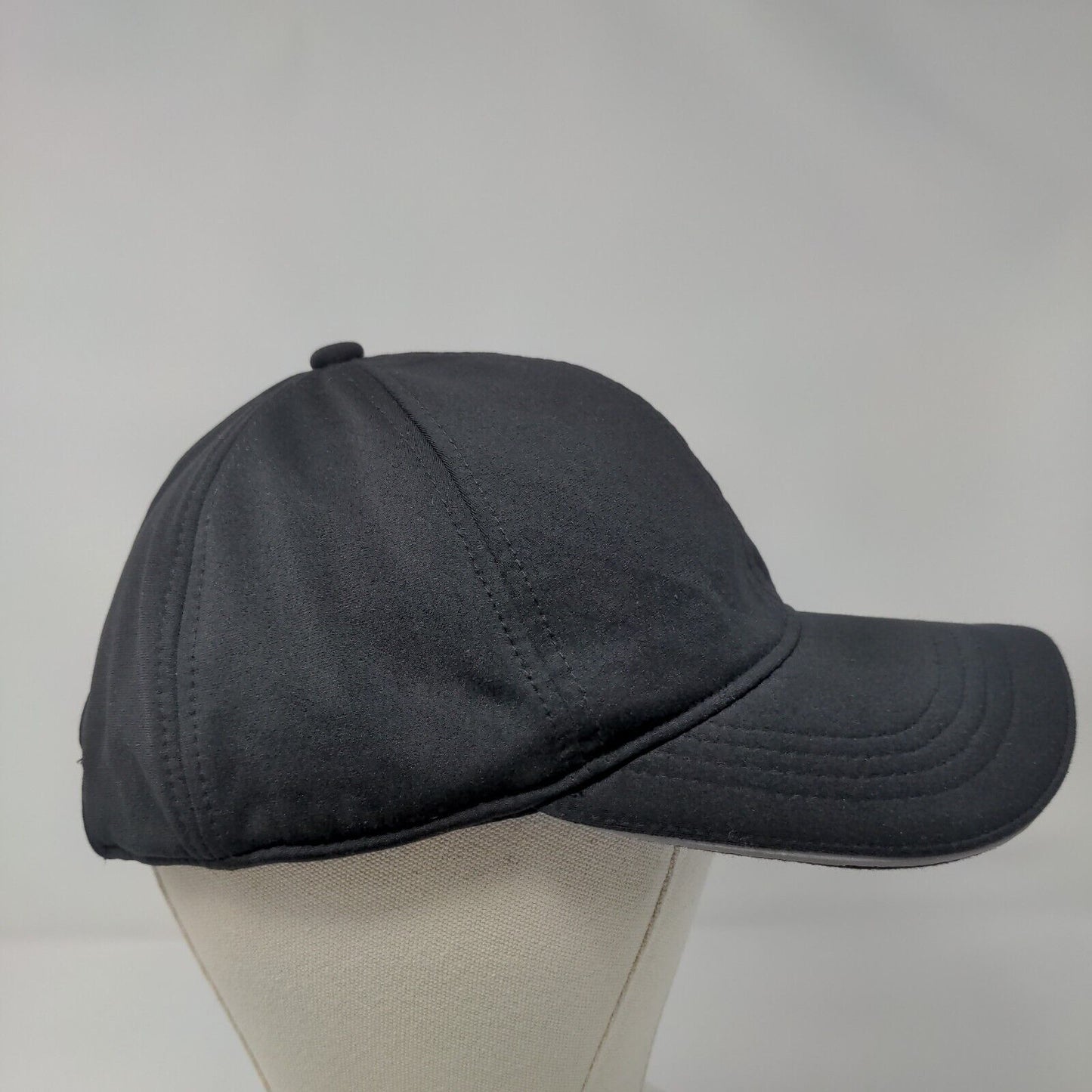 Unbranded Slideback Hat Black OSFA Adjustable Lightweight 6 Panel Blank