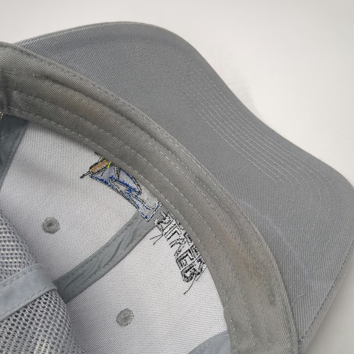 Port Authority Silver Creek Gray Trucker Hat One Size Mesh Snapback Logo Cotton