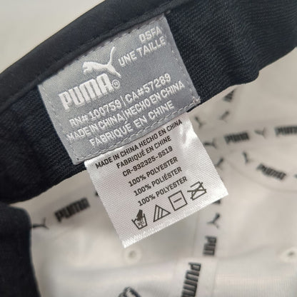Puma Baseball Cap Gray Black Pink One Size Cat Logo Strapback Curved Brim Hat