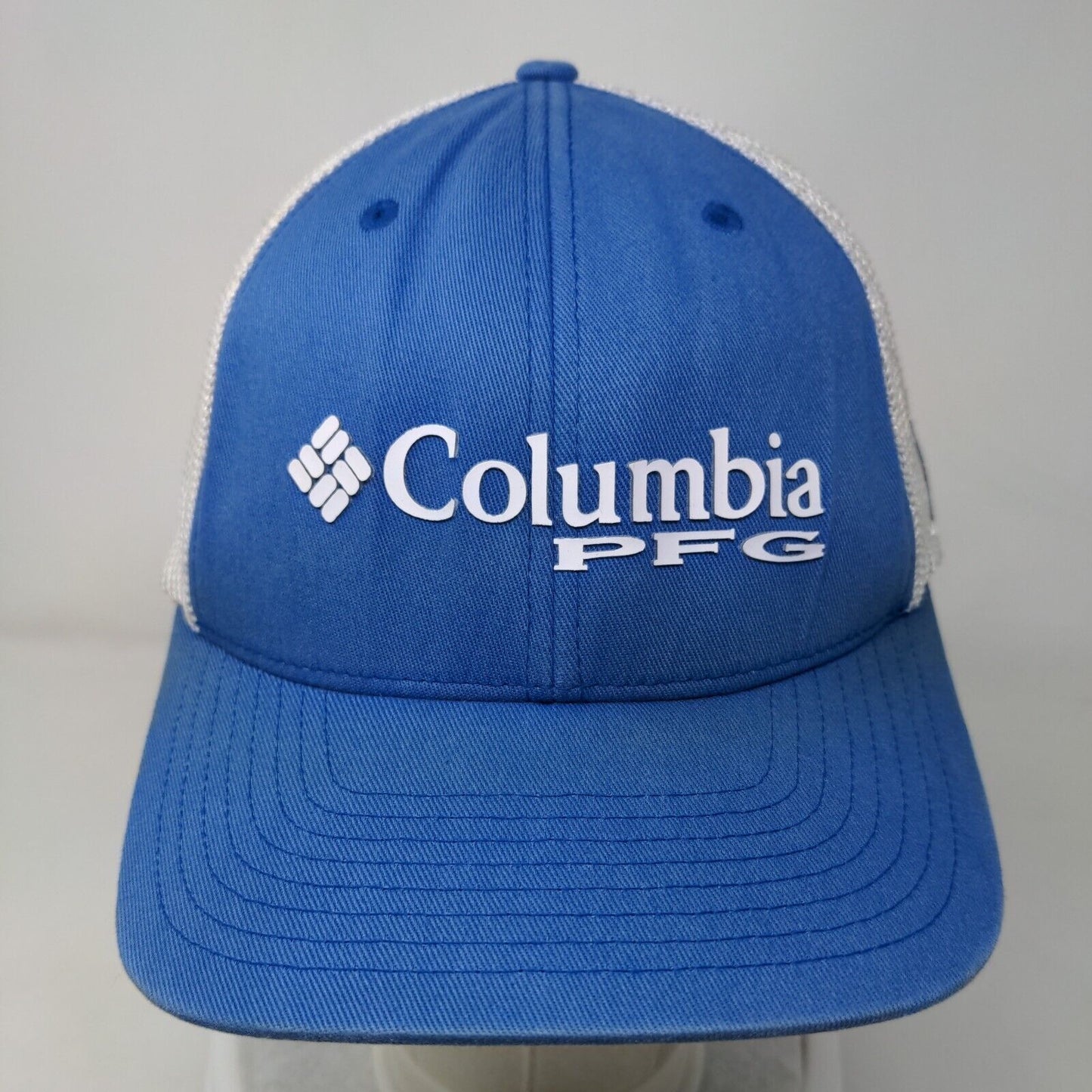 Columbia PFG Fitted Mesh Back Trucker Hat Blue Small/Medium Colorblock