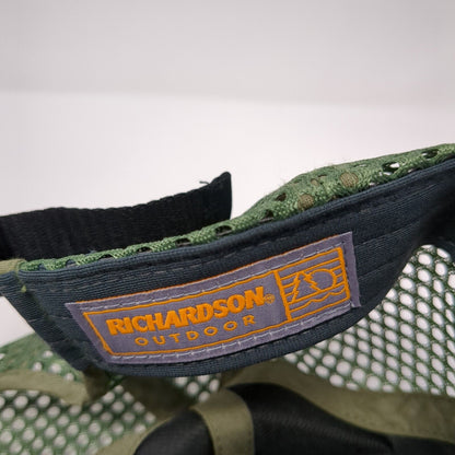 Richardson Strapback Trucker Hat Green One Size Adjustable Patch Outdoor