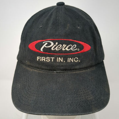 Headliner Snapback Black One Size Hat Pierce First In Inc Cotton Embroidered