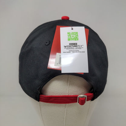 Mori Chack Men's Slideback Hat Black Red Embroidered Logo Naughty Grizzly