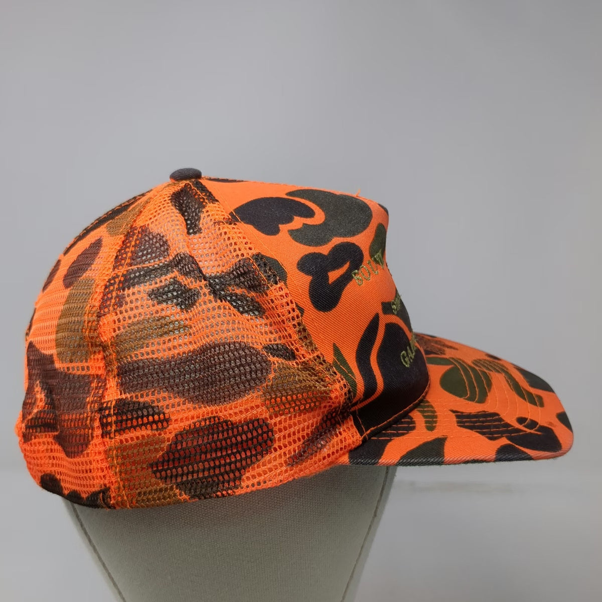 Otto Trucker Hat Orange One Size Camo Mesh Back Pheasant Gamebird Club Hunting
