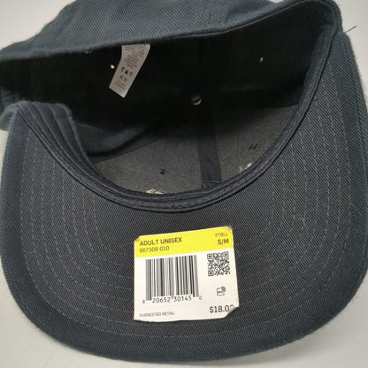 Nike Baseball Cap Black M BK Interlocking Logo Dri-FIT Classic99 Stretch Hat