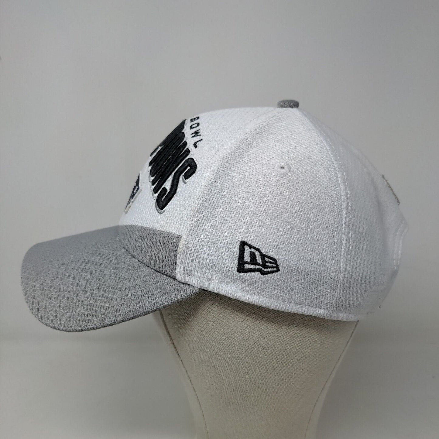 New Era Men's Snapback Hat White Gray 9Forty SuperBowl LIII Patriots Embroidered