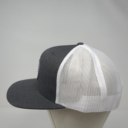 Unbranded Snapback Trucker Hat Gray One Size Adjustable Mesh Back 6 Panel