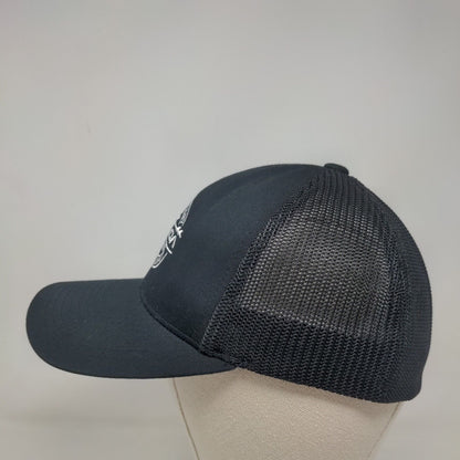 Koloa Surf Company Kauai Hawaii Fitted Trucker Hat Black One Size Mesh Flex Fit