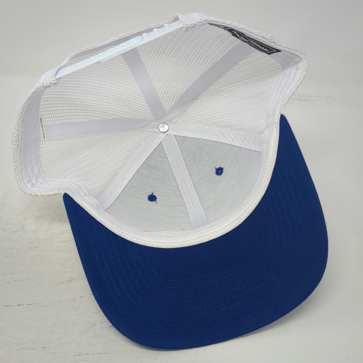 Richardson Trucker Hat Blue OSFM Staton Demolition Mesh Snapback Construction