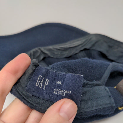 Gap Slideback Hat Blue M/L Adjustable Vented Holes 6 Panel Blank Wool Blend