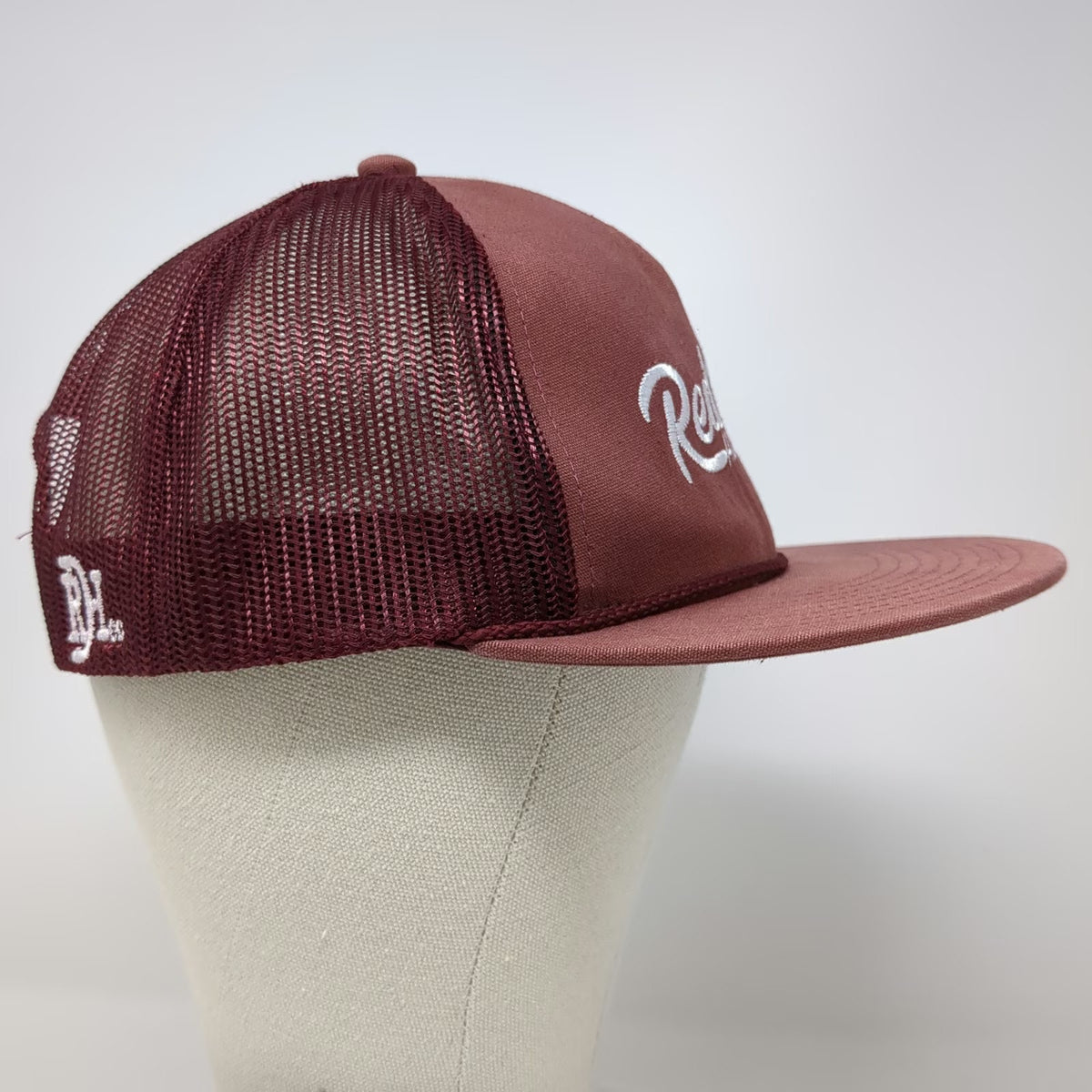 Red Dirt Hat Company Trucker One Size Snapback Flat Brim Mesh Rope Logo Cotton