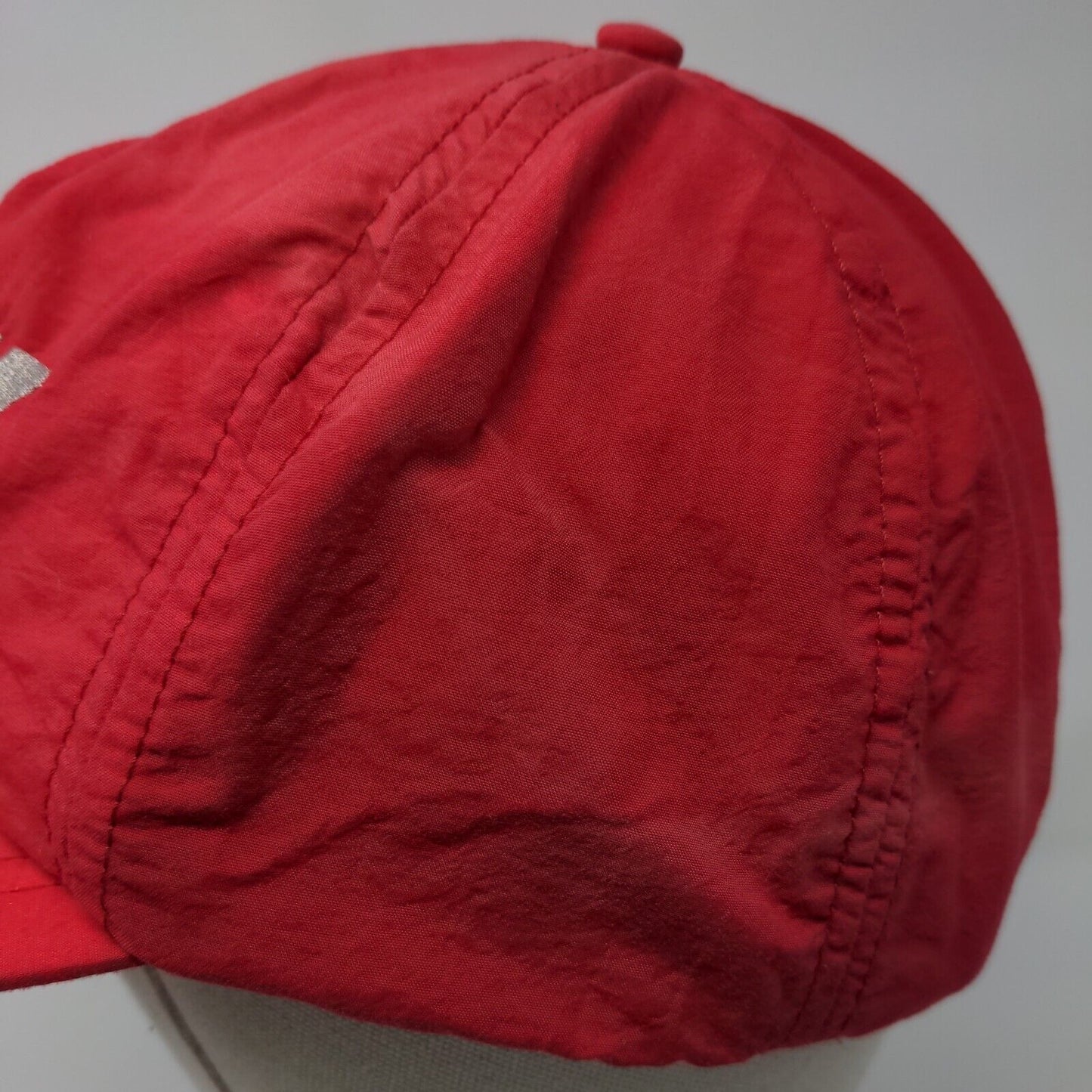 NW Nations Way Slideback Hat Red One Size Embroidered Leather Strap