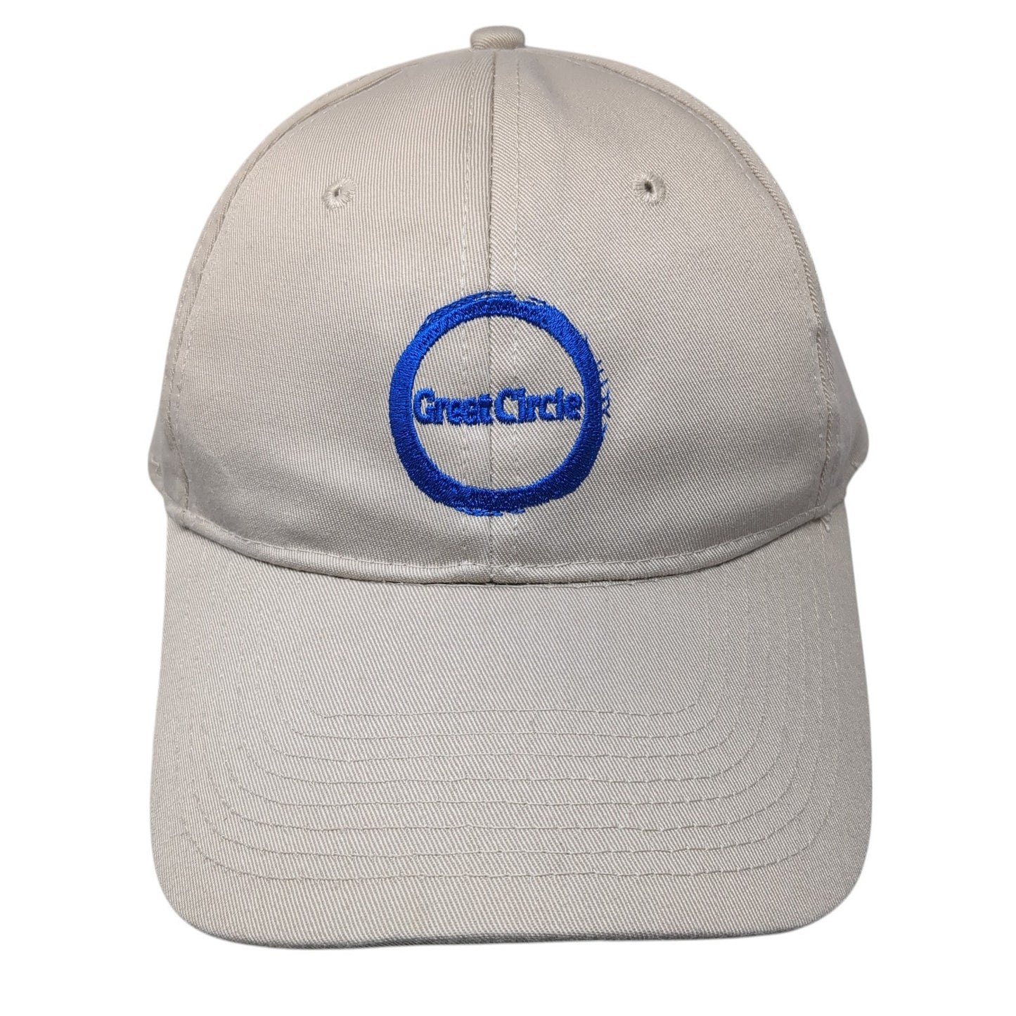 Great Circle Snapback Hat Beige One Size Solid Adjustable Embroidered